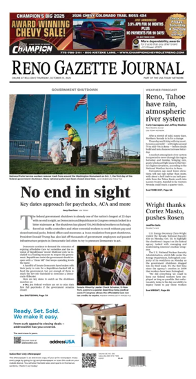 Cover of Reno Gazette Journal