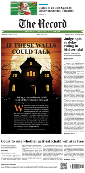 Cover of The Bergen Record