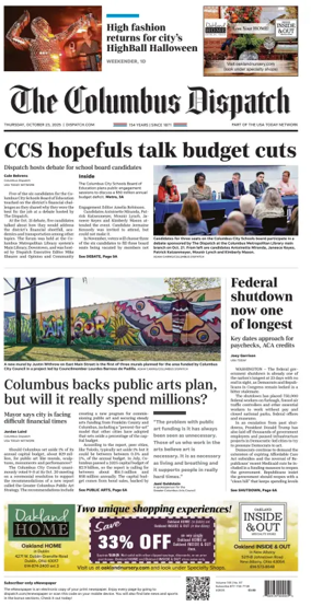 Cover of The Columbus Dispatch