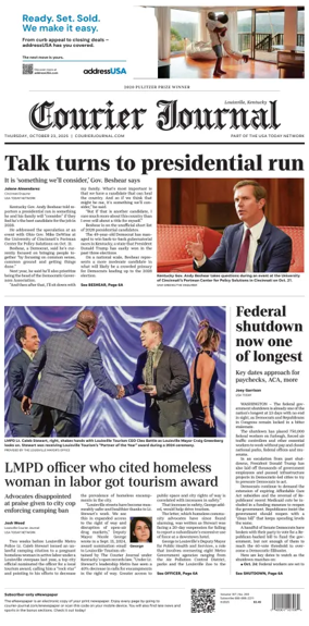 Cover of The Courier-Journal (Louisville)