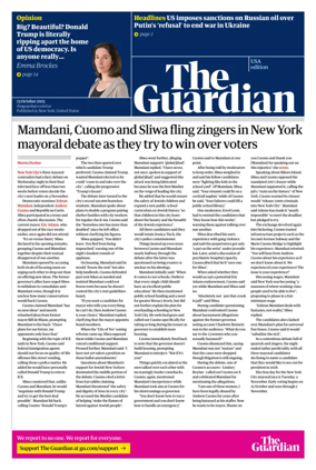 Cover of The Guardian (USA)