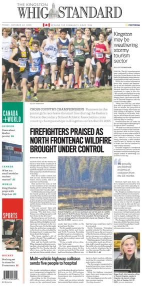 Cover of Kingston Whig-Standard