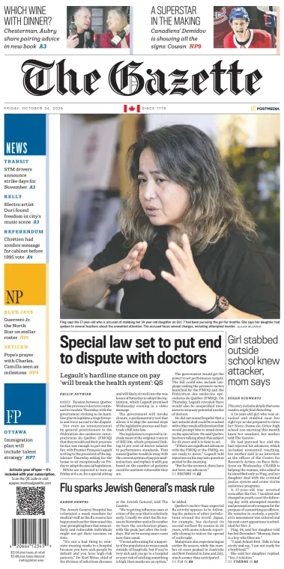 Cover of Montreal Gazette