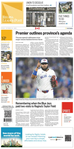 Cover of Regina Leader-Post