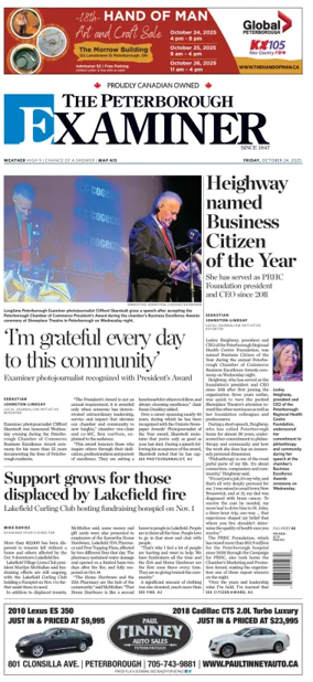Cover of The Peterborough Examiner