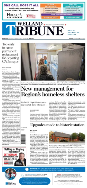 Cover of The Welland Tribune