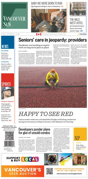 Cover of Vancouver Sun