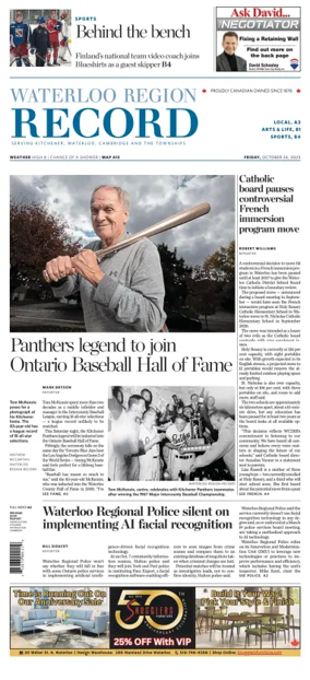 Cover of Waterloo Region Record