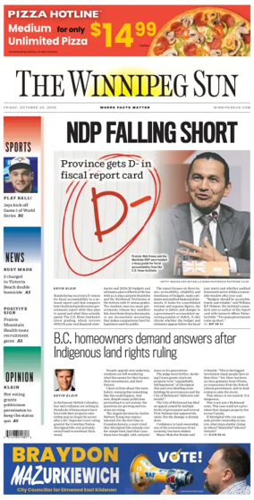 Cover of Winnipeg Sun