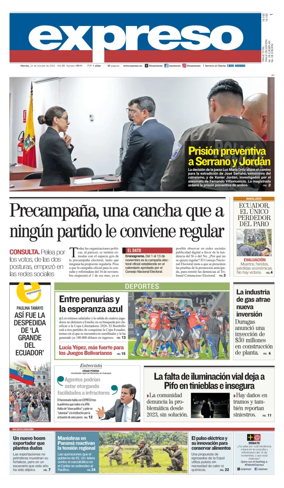 Cover of Diario Expreso