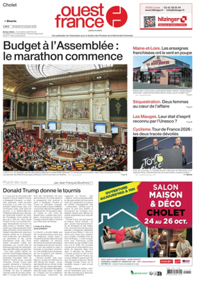 Cover of Ouest France (Cholet)
