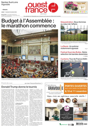 Cover of Ouest France (Nantes / Sud-Loire / Vignoble)