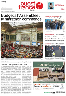 Cover of Ouest France (Pontivy)