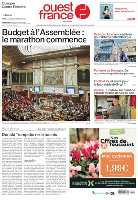 Cover of Ouest France (Quimper)