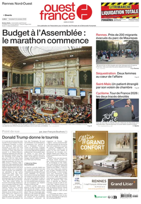 Cover of Ouest France (Rennes Nord)