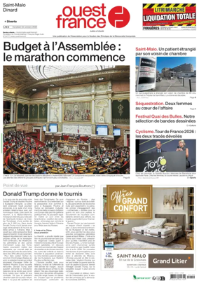 Cover of Ouest France (Saint-Malo)