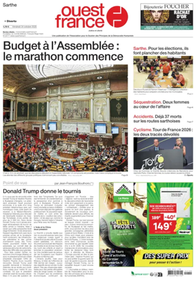 Cover of Ouest France (Sarthe)
