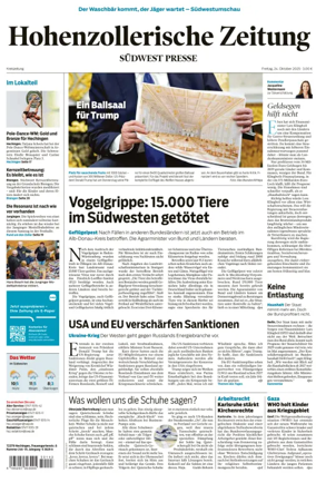 Cover of Hohenzollerische Zeitung