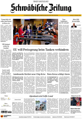 Cover of Schwaebische Zeitung (Bad Saulgau)