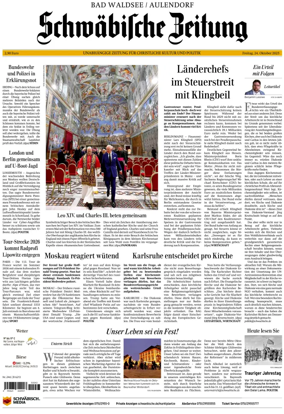 Cover of Schwaebische Zeitung (Bad Waldsee / Aulendorf)
