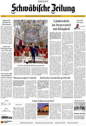 Cover of Schwaebische Zeitung (Ehingen)