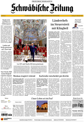 Cover of Schwaebische Zeitung (Friedrichshafen)