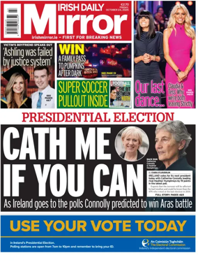 Cover of Irish Daily Mirror