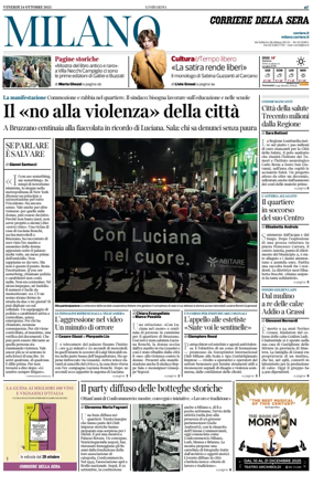 Cover of Corriere della Sera (Milano)