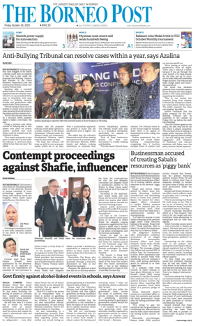 Cover of The Borneo Post (Sabah)
