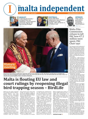Cover of Malta Independent