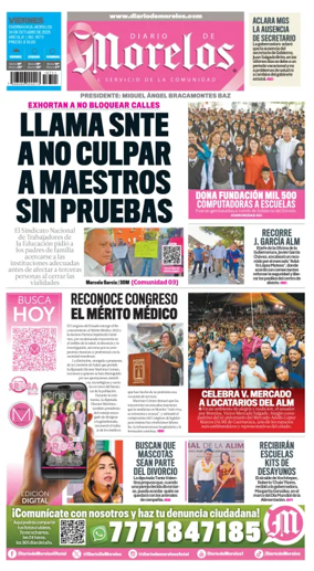 Cover of Diario de Morelos