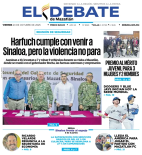 Cover of El Debate de Mazatlan