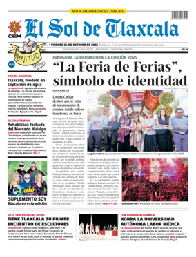 Cover of El Sol de Tlaxcala