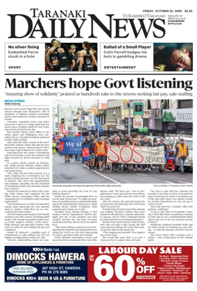 Cover of Taranaki Daily News