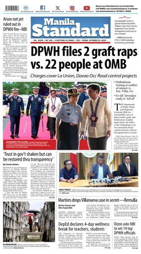 Cover of Manila Standard