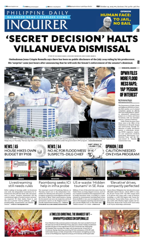 Cover of Philippine Daily Inquirer