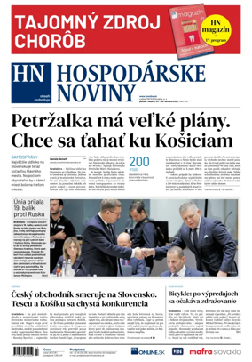 Cover of Hospodárske noviny