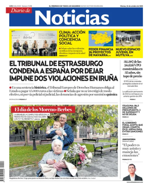 Cover of Diario de Noticias (Spain)