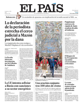 Cover of El País (País Vasco)