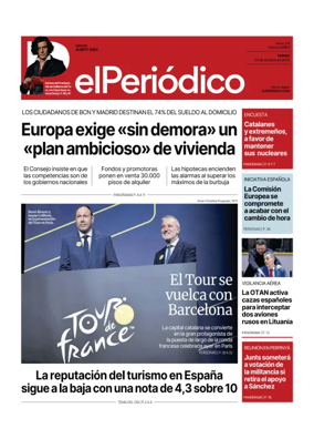 Cover of El Periódico de Catalunya (Castellano)