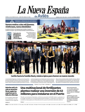 Cover of La Nueva España (Avilés)