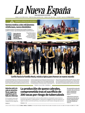 Cover of La Nueva España (Occidente)