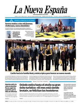 Cover of La Nueva España (Oviedo)