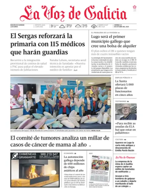 Cover of La Voz de Galicia (Ourense)