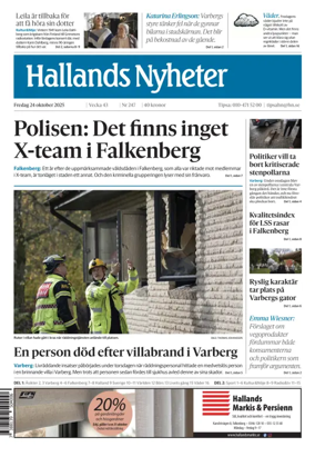 Cover of Hallands Nyheter