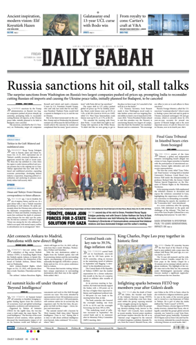 Cover of Daily Sabah (Turkey)