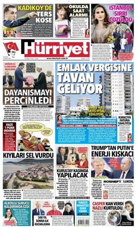 Cover of Hurriyet Print Edition
