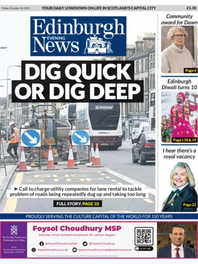 Cover of Edinburgh Evening News