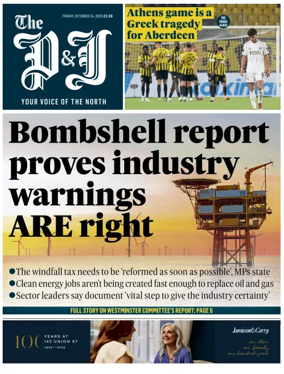 Cover of The Press and Journal (Aberdeenshire)