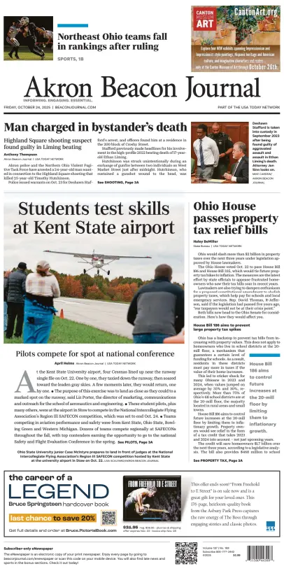 Cover of Akron Beacon Journal